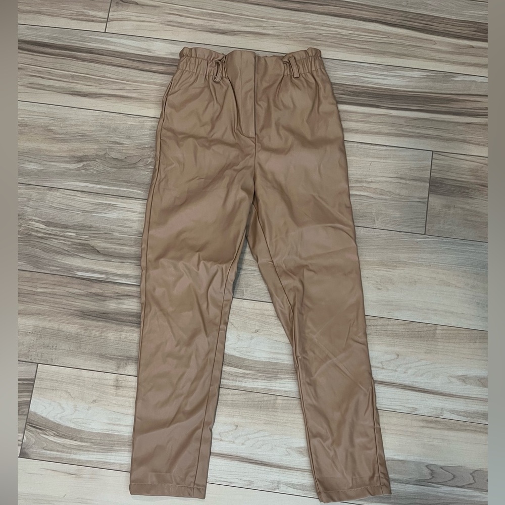 Pleather high waisted pants